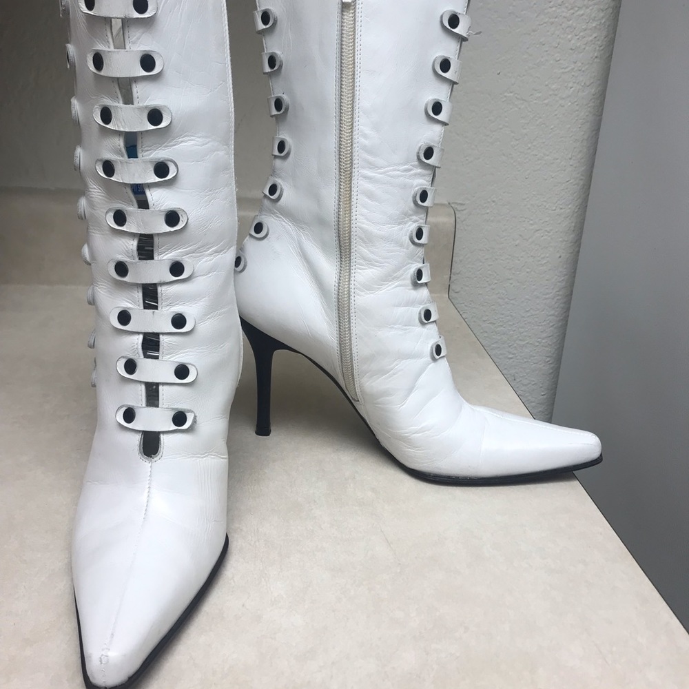 Stuart Weitzman White Boots